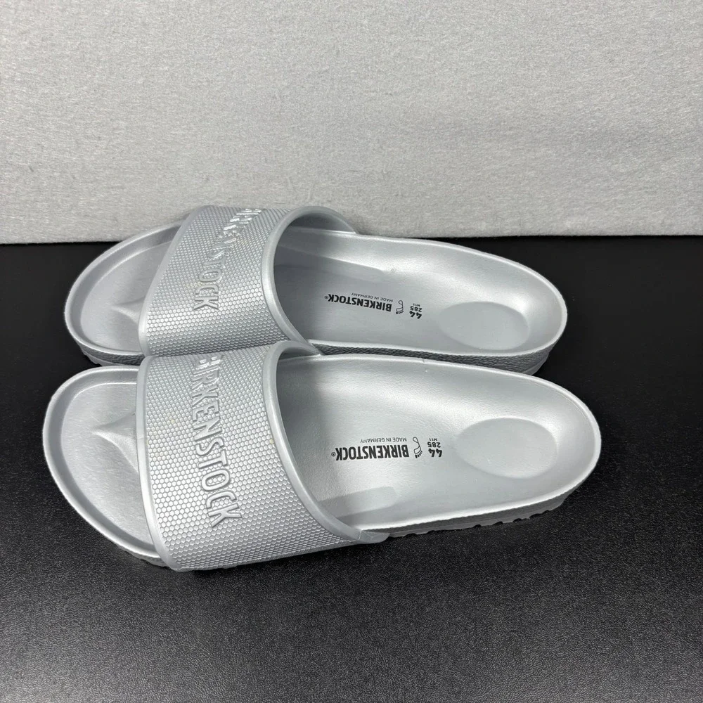 Birkenstock‎ Barbados EVA Men's Silver Slide Sandals Size 11/44